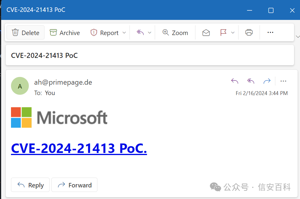 CVE-2024-21413｜Microsoft Outlook 远程代码执行漏洞（需结合其他漏洞） -1