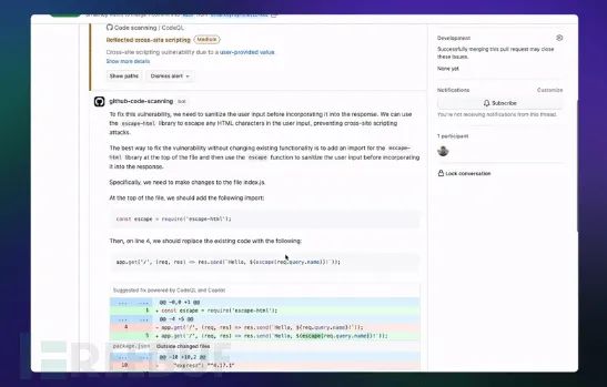GitHub推出全新AI功能，可自动修复代码漏洞 -3