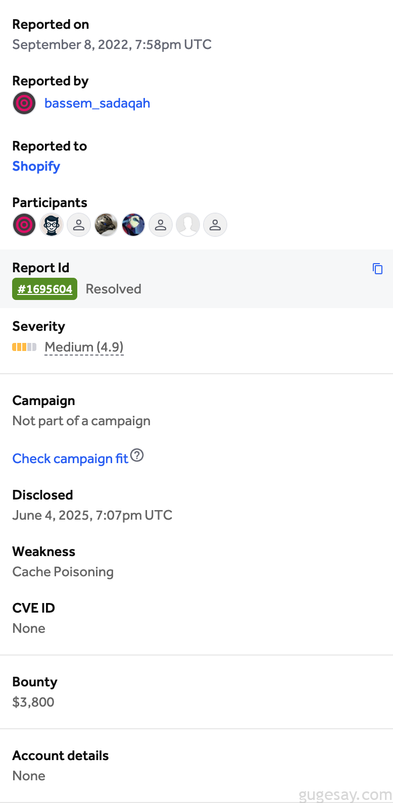 【$3,800】Shopify 缓存中毒导致DoS漏洞披露 -4