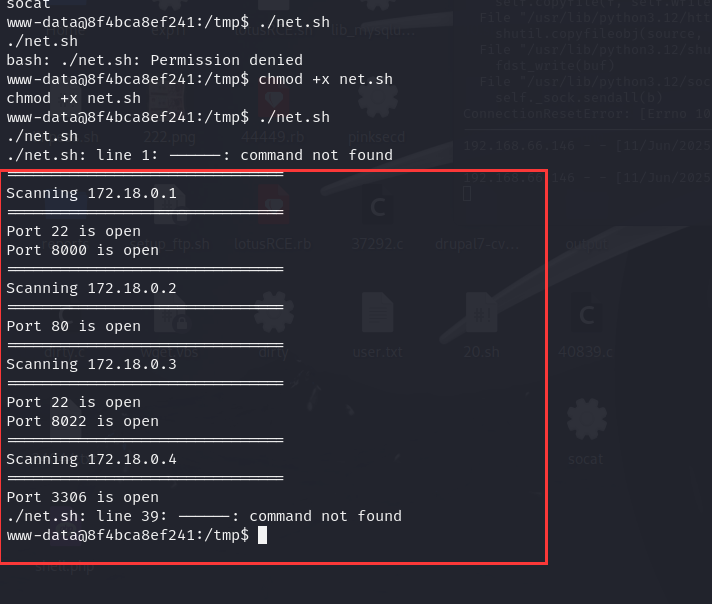 vulnerable_docker（easy）Frp、reGeorg内网穿透、docker逃逸、wpscan爆破，提权