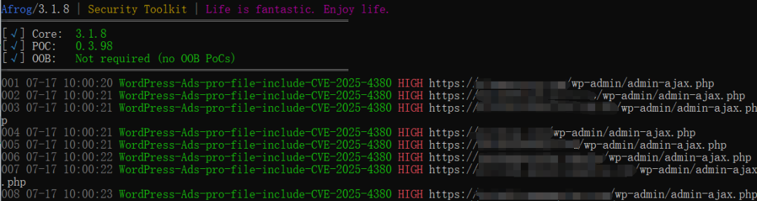 WordPress Ads-pro 本地文件包含漏洞 (CVE-2025-4380)
