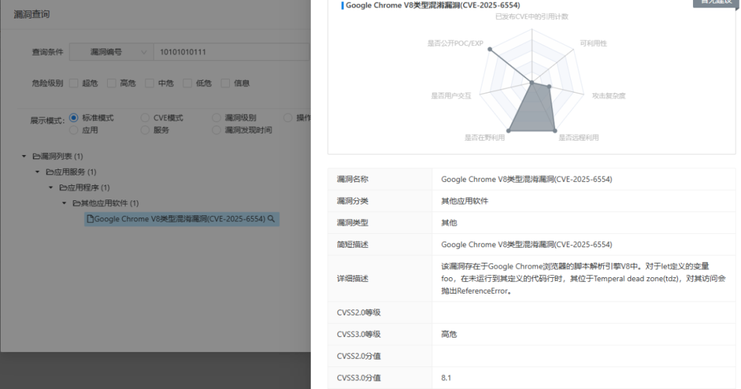 Google Chrome V8类型混淆漏洞来袭，网御星云提供优选解决方案