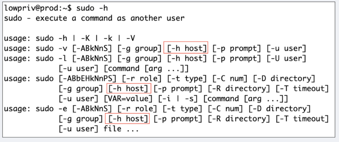 漏洞通告：Sudo Host 选项本地权限提升漏洞（Elevation of Privilege）